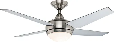 Produktbild von Deckenventilator mit Beleuchtung und Fernbedienung Sonic Nickel 132 cm