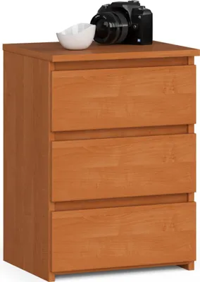Produktbild von Nachttisch AKORD CL3 in der Farbe Erle mit 3 Schubladen B40 x H57 x T35 cm
