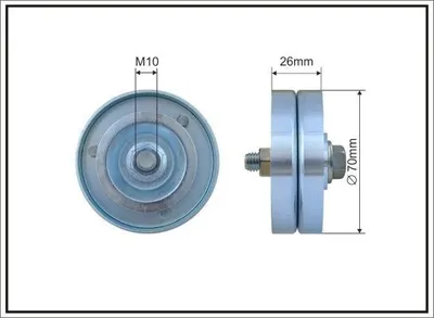Produktbild von CAFFARO 500131 Spannrolle Keilrippenriemen 70mm für BMW 3 Limousine (E46) 5 Limousine (E39) 3 Touring (E46) 5 Touring (E39)