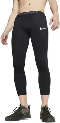 Produktbild von Nike Herren Pro 3qt Tight Hose, Schwarz (Black/White), (Herstellergröße: XX-Larg
