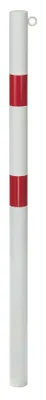Zdjęcie produktu dla Alberts 782474 Standardowy słupek bariery SK, do zabetonowania, biały, Ø słupka 60 mm, wysokość nad ziemią 100 cm