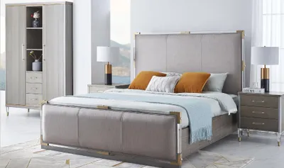 Produktbild von Design Polsterbett Bett Betten Doppel Ehe Modernes 180x200cm Luxus Bettgestell