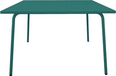 Produktbild von Quadratischer Metall-Gartentisch 120 cm lang - Seeblau - MIRMANDE by MYLIA