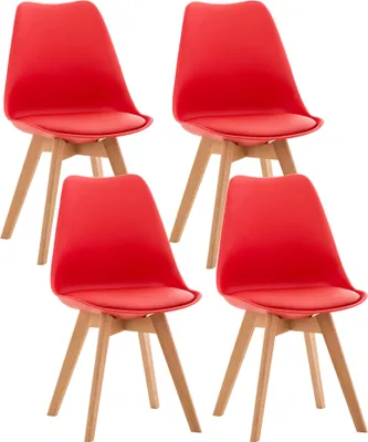 Produktbild von 4er Set Stuhl HLO-CP58  rot