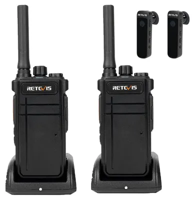 Obrázok produktu pre Walkie-talkie s Bluetooth – 16 kanálov – batéria 2000 mAh – čierna – PMR rádio