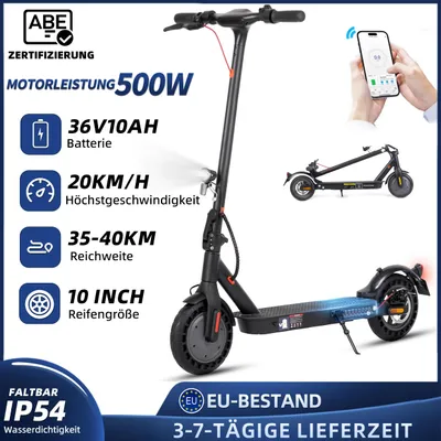 Produktbild von Vankel E-Scooter 10 Zoll ABE 500W 36V 10Ah klappbar