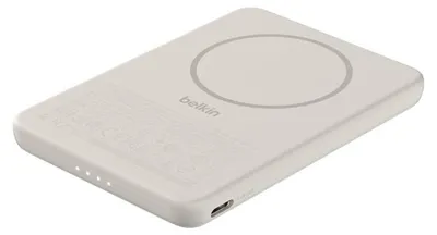 Produktbild von Belkin BPD020HQSA, 5000 mAh, Kabelloses Aufladen, 15 W, Sand