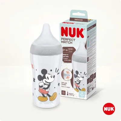 Productafbeelding van NUK Fles PP 260ml met siliconen speen, Mickey Mouse, modelnummer PM 10742036