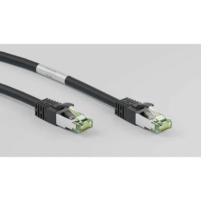Obrázok produktu pre Patch kábel CAT 8.1, S/FTP (PiMF) (čierny, 5 metrov)