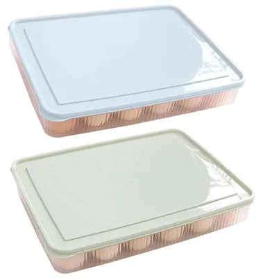 Immagine prodotto di Contenitore impilabile in plastica per 24 uova, con coperchio
