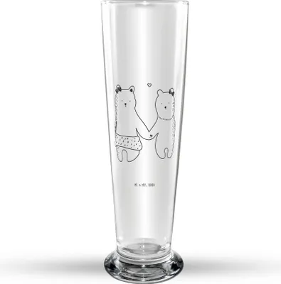 Produktbild von Mr. & Mrs. Panda Bierglas Bär Freundin - Transparent - Geschenk, Trinkglas, Bier Glas, Glasbecher, Glasbierglas, Bierbecher