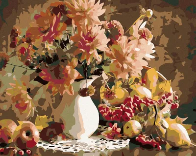 Produktbild von Diamondi - Diamond painting - BLUMEN IN DER VASE, 40X50 cm, ohne Keilrahmen