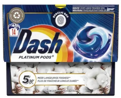 Produktbild von Dash Pods Platinum 14sc – die Frische von Baumwolle