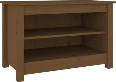 Obrázok produktu pre vidaXL Lavica na topánky Honey Brown 70x38x45,5 cm Masívne borovicové drevo