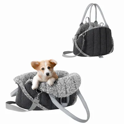 Produktbild von Hundetragetasche, Vertellbar, Schultergurt, Haustiertragetasche, Transport, Katzentasche, Reisetasche, Camping, Tasche, Schwarz Inari, 47x29x32 cm
