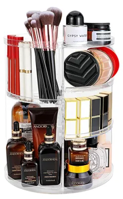 Produktbild von Mkitnvy 360° Drehbarer Acryl Makeup Organizer, verstellbare Ebenen