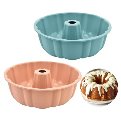 Produktbild von 2 * Silikon-Kuchenform, runde Kürbiskuchenform, für hohe und niedrige Temperaturen geeignet, gute Flexibilität, 25 * 8,8 cm