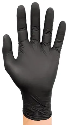 Obrázok produktu pre Sir Safety Defender Nitrilové jednorazové pracovné rukavice bez púdru, 100 ks, XL, čierne
