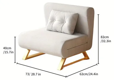 Produktbild von Schlafsofa - Bettsofa - Schlafsessel - Gästebett - Ausklappbare Bank - Verstellbare Rückenlehne 90°-180°
