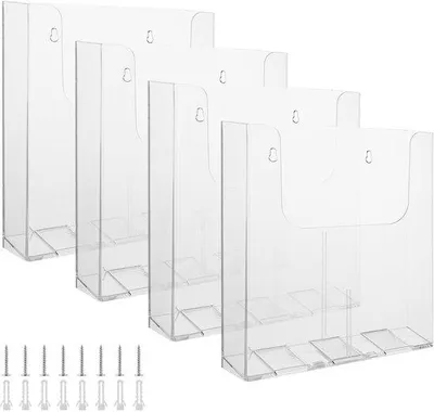 Immagine prodotto di Fermacarte formato A4, trasparente, 250 x 225 x 42 mm, confezione da 4 pezzi