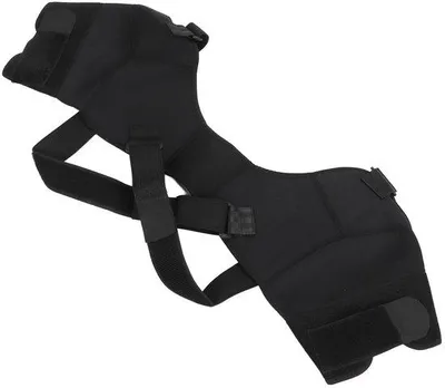 Image de Attelle de soutien pour l'épaule, avec double support, élastique, taille unique, stabilisateur pour une posture correcte