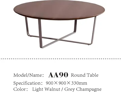 Image de Table basse design métal bois or Canapé Table d'appoint ronde Salon Tables