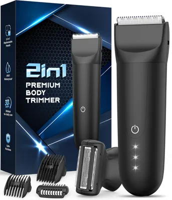 Produktbild von Intimrasierer Mann Rasierer Herren Intimbereich und Körper 2 in 1 Trimmer Herren Elektrisch Nass und Trocken Körperrasierer Rückenrasierer Wasserdicht