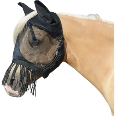 Obrázok produktu pre BUSSE Maska proti muškám Fly Cover Fringes Gap II Fly Hood Black VB