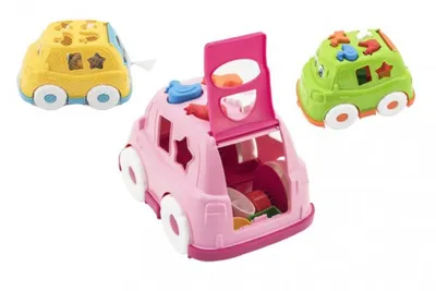 Obrázek produktu pro Auto vkládačka plast 24x17cm 3 barvy 12m+