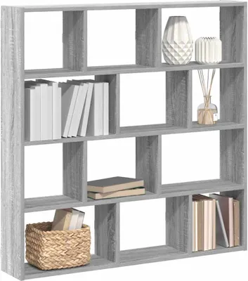 Productafbeelding van Maison Exclusive - Kubusrek met 12 vakken, grijs Sonoma, houtvezel