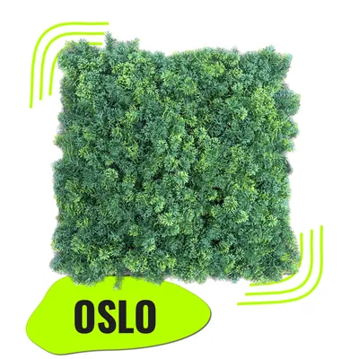 Zdjęcie produktu dla OSLO | ściana z mchu premium zielony las | catering sztuczny mech montaż ścienny | ściana wisząca roślina ściana taras praktyka