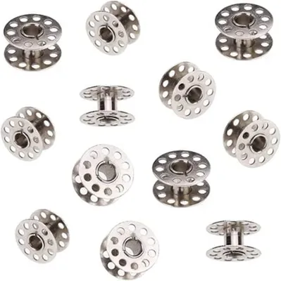 Obrázek produktu pro Kovové cívky, 20 kusů, průměr 20 mm, tloušťka 10 mm, vhodné pro šicí stroje, stříbrné