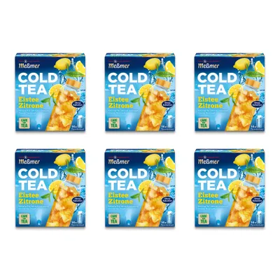 Produktbild von Meßmer Cold Tea Eistee Zitrone | 6x14 Pyramidenbeutel Vorteilspaket | Für die Wasserflasche | ohne Zucker | ohne Kalorien