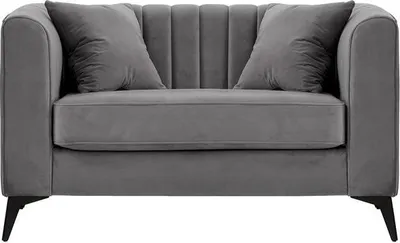 Image de Petit canapé Mary en mousse de qualité médicale-Velluto 17-matte black