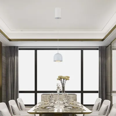 Immagine prodotto di V-TAC VT-7794 Lampadario LED 8.5W a sospensione forma cilindro bombato colore bianco 10cm regolabile 3000K - 7993