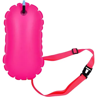 Produktbild von Schwimmboje für Open Water Schwimmen mit Bauchgurt – Gut Sichtbare Sicherheitsboje & Trainingsboje –Rosarot