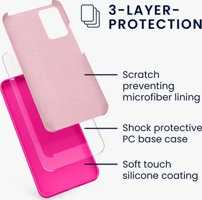 Produktbild von kwmobile Hülle kompatibel mit Xiaomi Redmi Note 11 Pro / Note 11 Pro (5G) / Note 12 Pro (4G) Hülle - Silikon Handy Case - Handyhülle weiche Oberfläche