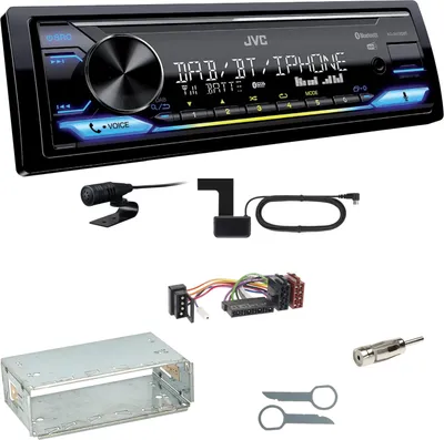Produktbild von JVC KD-X472DBT Digitalradio Bluetooth USB Einbauset für Mercedes E-Klasse W124