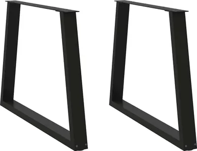 Produktbild von Möbel Esstisch Beine V-Form 2 Stück Schwarz 100x(72-73,3) cm Stahl - Tischbeine 4012580