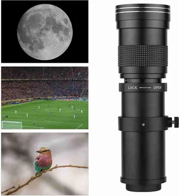 Zdjęcie produktu dla Obiektyw superteleobiektyw F/8,3-16 420-800 mm z pierścieniem adaptera Uniwersalny gwint 1/4 Zamiennik dla aparatów AI Mount D50 D90 D5100 D7000 D3 D3100 D3000 D60