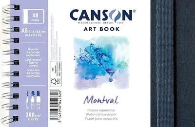 Image de CANSON Carnet de croquis ART BOOK Montval DIN A5 24 feuilles