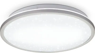 Produktbild von B.K.Licht LED Deckenleuchte Silber rund Ø28cm 18W 2000lm Neutralweiß 4000K Sterneneffekt Backlight