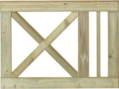 Produktbild von Plus Einzeltor Schloss Holz 100 × 75 cm natur