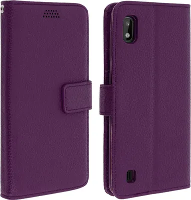 Image de Étui Avizar pour Samsung Galaxy A10, violet, avec compartiments pour cartes et fonction support