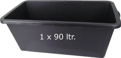 Produktbild von Mörtelwanne 90L Profi-Line | Mörtelkasten 90 Liter | aus robustem flexiblen Kunststoff | 31,5x80x50,5cm |  Germany