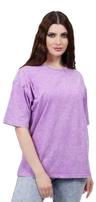 Obrázek produktu pro Tricko Oversize Uni - velikost L - fialová - 100% bavlna - pohodlné, streetové oblecení