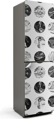 Obrázok produktu pre Geometrický opakujúci sa vzor - Nálepka na chladničku - Nálepka na chladničku - Samolepiaca fólia na chladničku - Kuchynská dekorácia - 60x205 cm