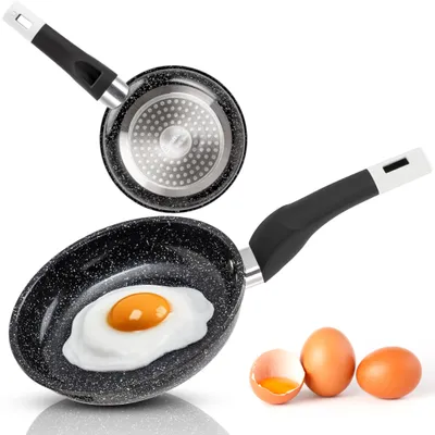 Produktbild von Bratpfanne Antihaftbeschichtung Pfanne - 16 cm - Induktion - Schwarz - Für Herd und Küche