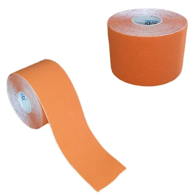 Produktbild von 2 Rollen - Tapefactory24 Getting Started Kinesiologie Tape 5cm x 5m - orange, Tapes Taping Klebeband Tapeverband Bandage wasserfest