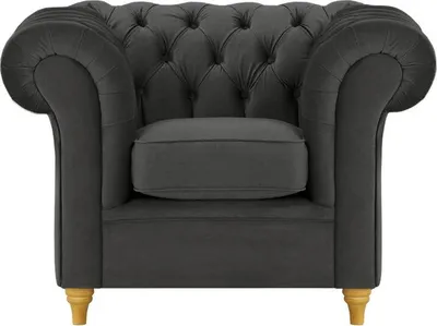 Produktbild von SLF24 - Sessel Chesterfield - schwarz - Velluto 20